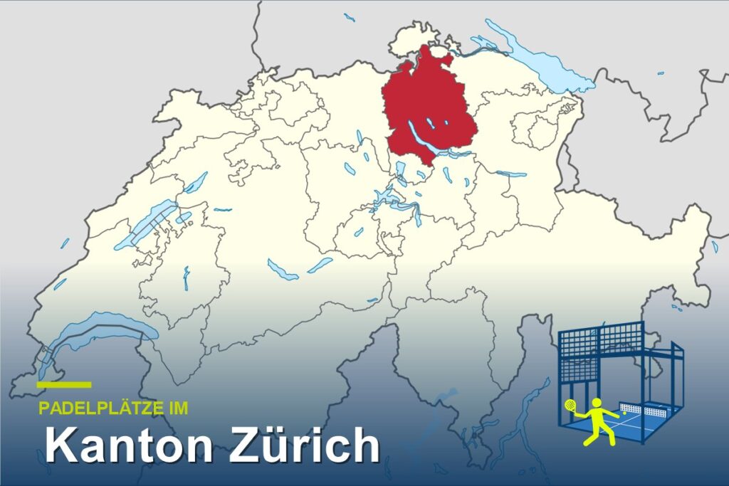 Padelplätze im Kanton Zürich – Karte der Schweiz
